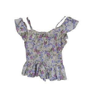 Floral Ruffle Top Corset Style